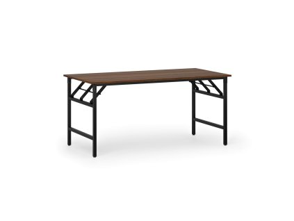 konferencni stul fast ready 160x80 cm cerna podnoz orech 93729