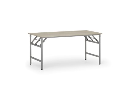 konferencni stul fast ready 160x80 cm sedostribrna podnoz dub prirodni 93752