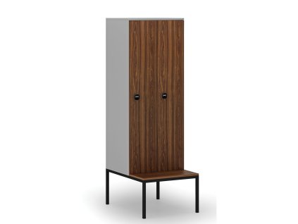 drevena satni skrinka s4 s lavickou 2 oddily 1871 x 600 x 500 800 mm demont rfid zamek seda orech 76624