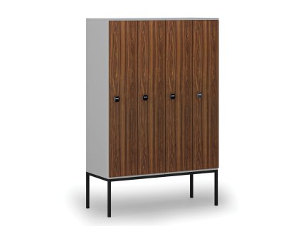 drevena satni skrinka s4 s podnozi 4 oddily 1871 x 1200 x 500 mm demont rfid zamek seda orech 76796