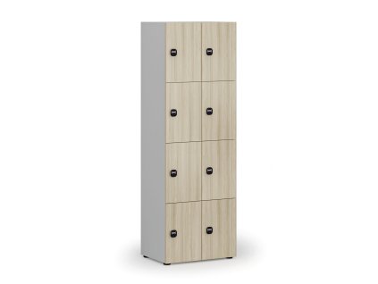 drevena satni skrinka s4 s uloznymi boxy 8 boxu demont rfid zamek seda dub prirodni 121926