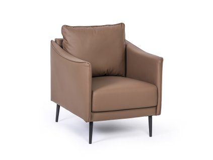 kozene kreslo patty hnede 95869