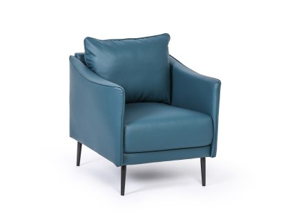 kozene kreslo patty modre 95886