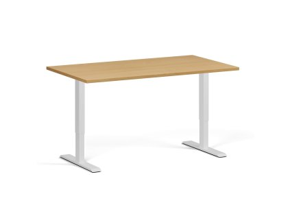 vyskove nastavitelny stul 140x80 cm 1 motor bila podnoz buk 99125