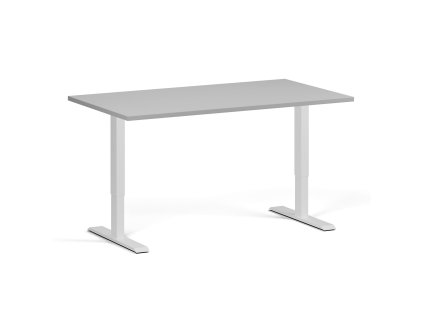 vyskove nastavitelny stul 140x80 cm 1 motor bila podnoz seda 99095