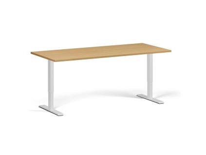 vyskove nastavitelny stul 180x80 cm 1 motor bila podnoz buk 99556