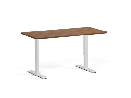 polohovaci stul se zaoblenymi rohy 160x80 cm 1 motor bila podnoz orech 100950