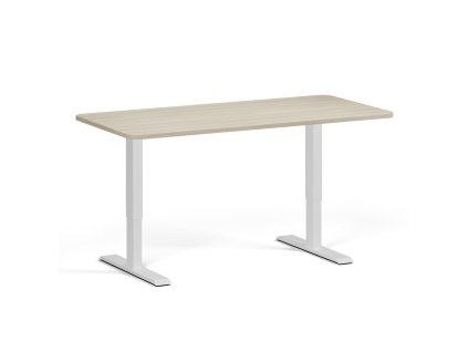 polohovaci stul se zaoblenymi rohy 160x80 cm 1 motor seda podnoz dub prirodni 101712