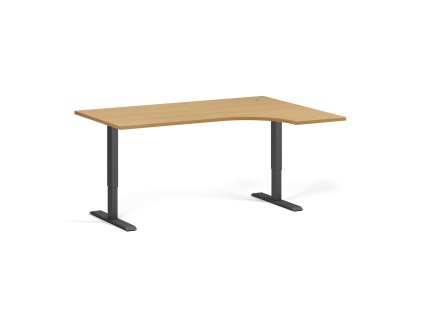 rohovy vyskove nastavitelny stul 160x120 cm 1 motor l p cerna podnoz buk 101176