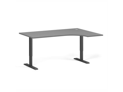 rohovy vyskove nastavitelny stul 160x120 cm 1 motor l p cerna podnoz grafit 105981