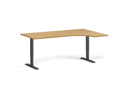 rohovy vyskove nastavitelny stul 180x120 cm 1 motor l p cerna podnoz buk 101388