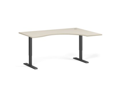 ergonomicky vyskove nastavitelny stul 160x120 cm 1 motor l p cerna podnoz briza 143988