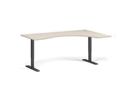 ergonomicky vyskove nastavitelny stul 180x120 cm 1 motor l p cerna podnoz briza 99969