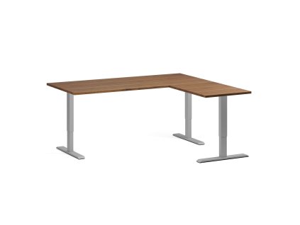 rohovy vyskove nastavitelny stul 180x160 cm 3 motory l p seda podnoz orech 103109