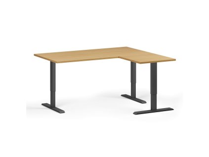 rohovy vyskove nastavitelny stul 160x140 cm 3 motory l p cerna podnoz buk 102981