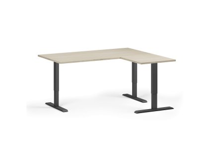 rohovy vyskove nastavitelny stul 160x140 cm 3 motory l p cerna podnoz dub prirodni 102993