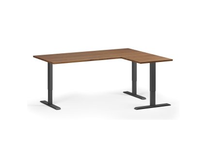 rohovy vyskove nastavitelny stul 180x140 cm 3 motory l p cerna podnoz orech 102819