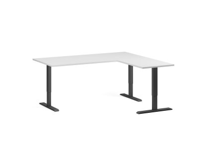 rohovy vyskove nastavitelny stul 180x160 cm 3 motory l p cerna podnoz bila 102718