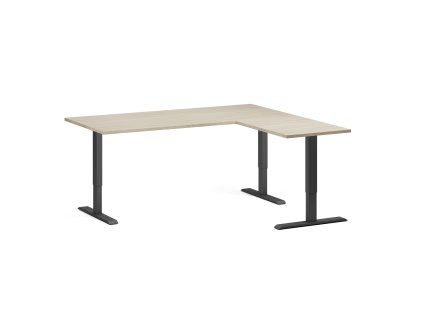 rohovy vyskove nastavitelny stul 180x160 cm 3 motory l p cerna podnoz dub prirodni 102730