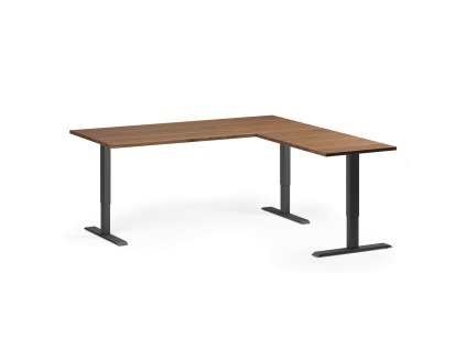 rohovy vyskove nastavitelny stul 180x180 cm 3 motory l p cerna podnoz orech 102624