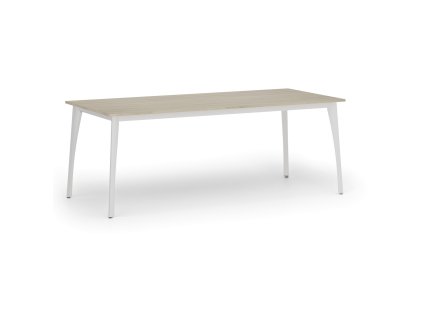 jednaci kancelarsky stul primo omega 200x90 cm bila podnoz dub prirodni 107833