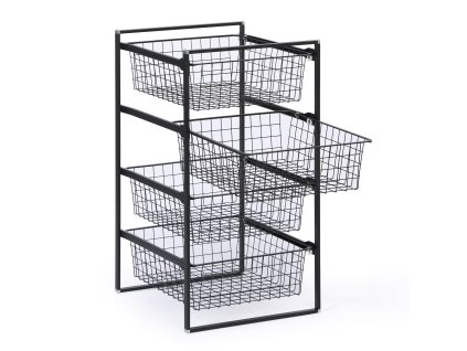 ulozny system se 4 dratenymi kosi 860 x 500 x 450 mm cerny 116519