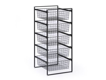 ulozny system s 5 dratenymi kosi 1040 x 500 x 450 mm cerny 116522