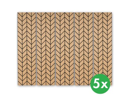 designovy akusticky panel 2400 x 600 mm baleni 5 ks dub hamilton 122325