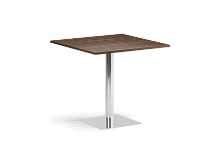 konferencni stolek enzo 80x80 cm chrom podnoz orech 122409