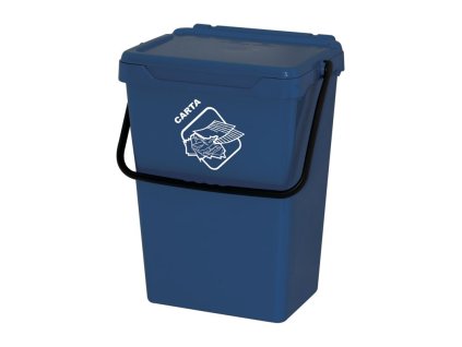 plastovy odpadkovy kos pro trideni odpadu modry 35 l 116408