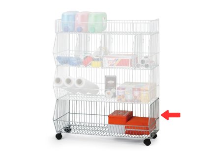 drateny hrabaci kos stohovaci s kolecky 385 x 605 x 430 mm 122070