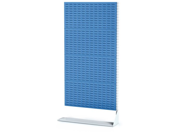 Perforovaný stojan s panely na boxy, 4 patra, přístavné pole