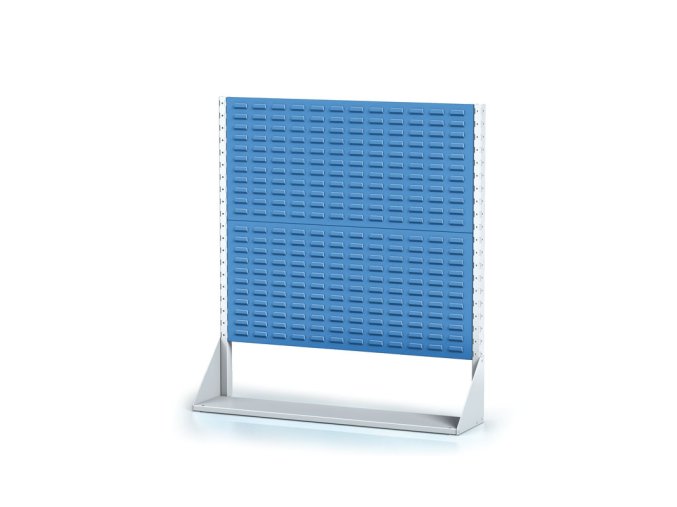 Perforované stojany s panely na boxy, 2 patra, základní pole