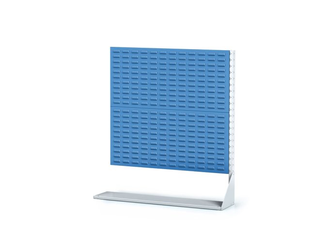 Perforované stojany s panely na boxy, 2 patra, přístavné pole