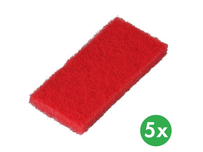 Pady na drhnutí podlah a povrchů, 25 x 11,2 cm, střední tvrdost (5 ks)