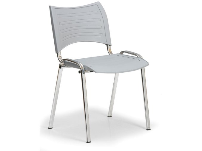 plastova zidle smart chromovane nohy seda 925