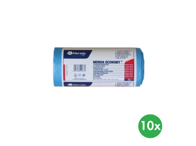 pytle na odpad 35 l 10 x 50 sacku modre 129056