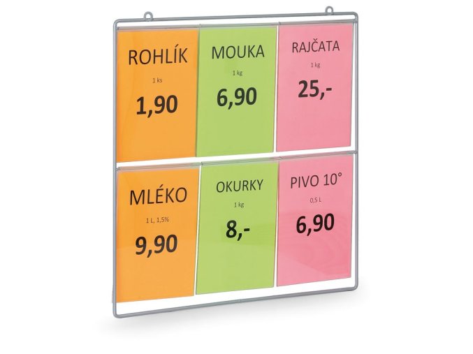 Kapsy na letáky do výloh 6x A4