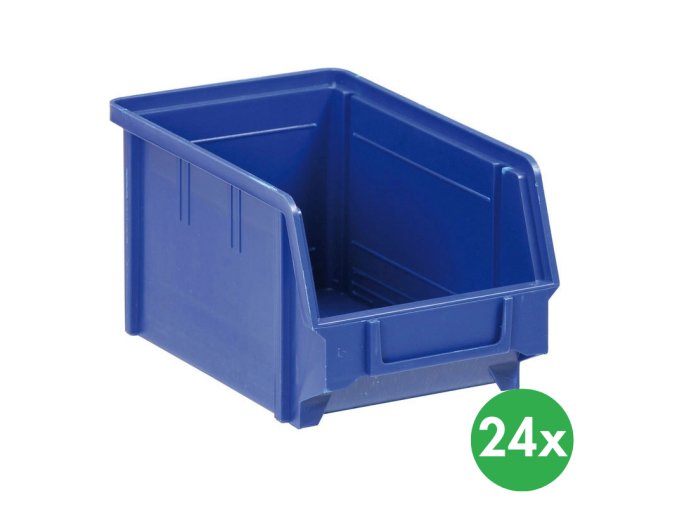 Plastové boxy BASIC typ B, 146 x 237 x 124 mm, 24 ks, modré