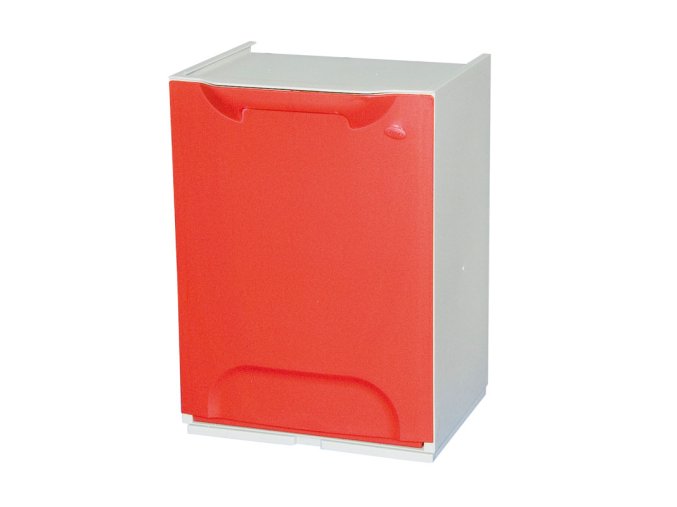 Plastový koš na tříděný odpad, 20 L, červená