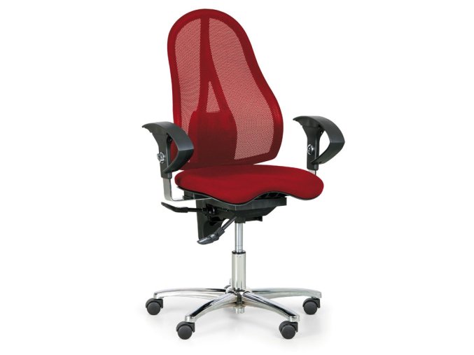 zdravotni balancni kancelarska zidle exeter net cervena 6148