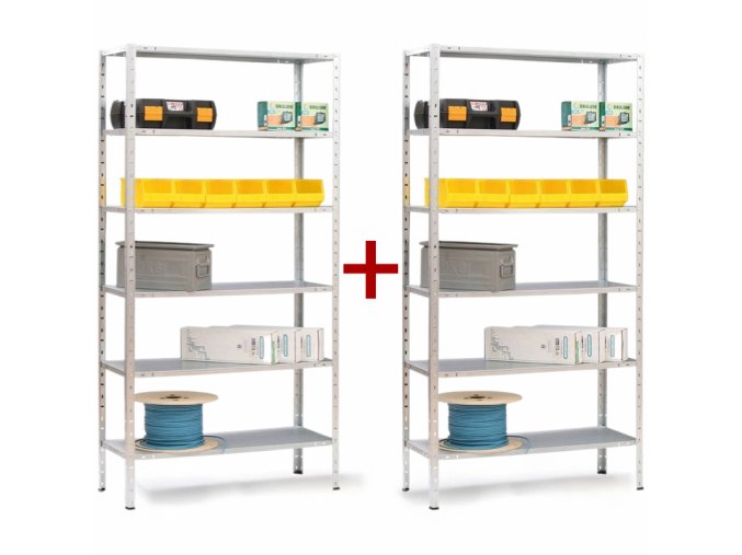 policove regaly 1 1 zdarma 80 kg 2000 x 1000 x 400 mm 6 polic bily 112037