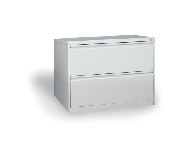 dvourada kovova kartoteka a4 2 zasuvky seda 106918