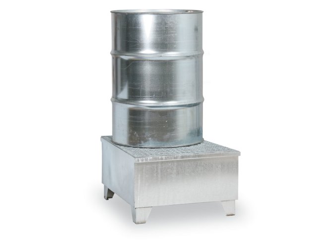 pozinkovana zachytna vana s rostem pro 1 sud 100 l 2339