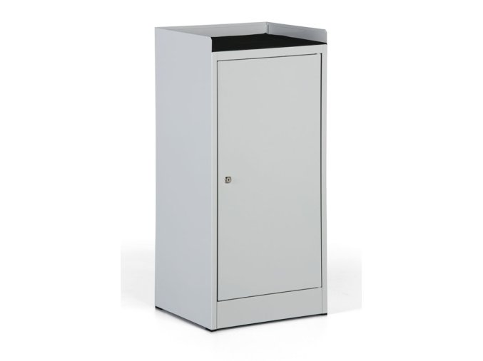 dilenska policova skrinka na naradi kovona 3 police 1 zasuvka demontovana 450 x 400 x 1000 mm sede dvere 30159