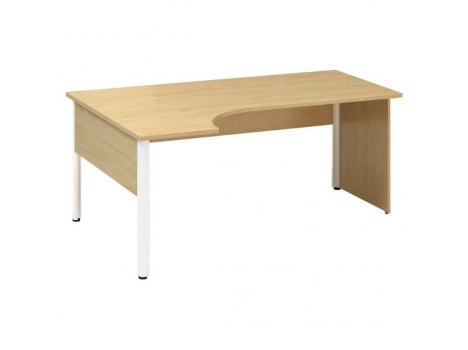 Rohový kancelářský psací stůl CLASSIC A, levý, divoká hruška