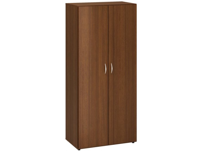 Kancelářská skříň se šatním výsuvem CLASSIC, 800 x 470 x 1780 mm, ořech