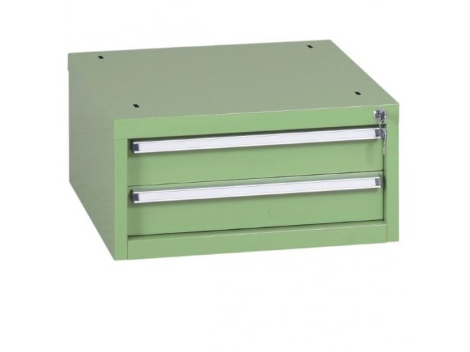 Závěsný dílenský box na nářadí k pracovním stolům do dílny GL, 2 zásuvky, 565 x 580 x 280 mm