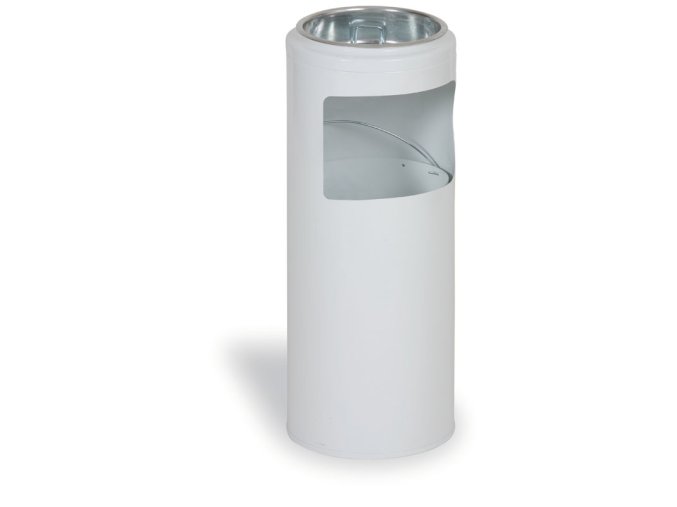 kovovy venkovni popelnik 10 l bily 5548