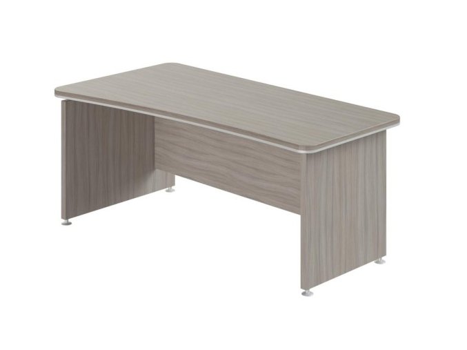 Rohový kancelářský psací stůl WELS, 1800 x 948 mm, levý, dub šedý